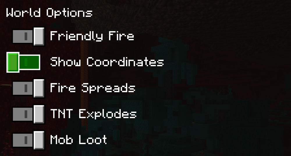 how do you find coordinates for minecraft for a mac